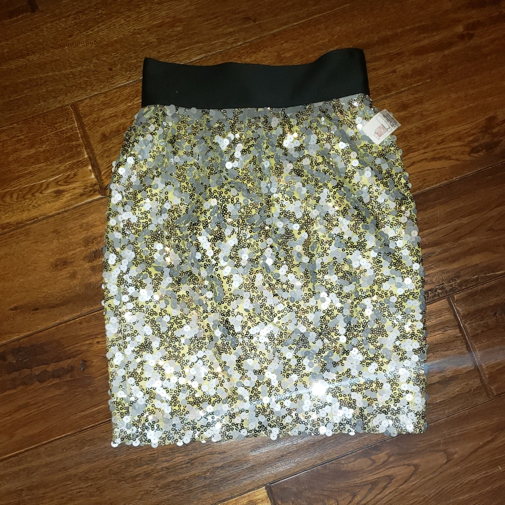 NWT Robert Rodriguez sparkle yellow skirt